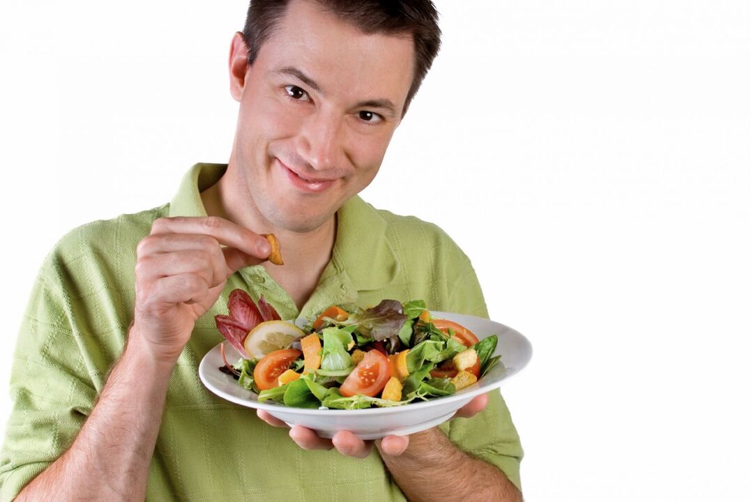 Potency of men eating green salad
