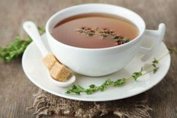 Yangot tea prepared with thyme